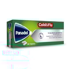 Panadol Cold & Flu (Green) Night Time 24 Tabs