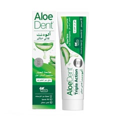 Aloedent Toothpaste Triple Action Aloe Vera 100 ml
ألودنت معجون أسنان بالصبار ثلاثي التأثير 100 مل