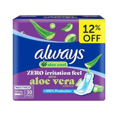Always Clean & Dry Large With Wings 30 Pads
أولويز فوط نسيج جاف كبيرة بالأجنحة 30 قطعة