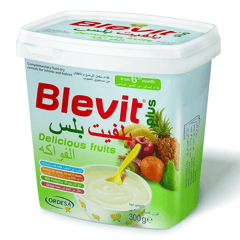 Blevit Plus Baby Fruits Cereal 300g
بلفيت بلس سيريال طعام الأطفال بالفواكة 300 جم