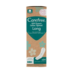 Carefree Organic Long Unscented 24 Pantyliners