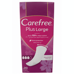 Carefree Plus Feminine Napkins Unscented 20 Pantyliners
كيرفري بلس فوط يومية بدون عطر 20 فوطة