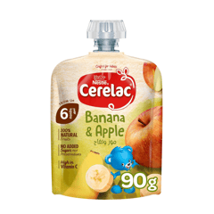 Cerelac Banana & Apple 90g
مهروس سيريلاك موز وتفاح 90 جم