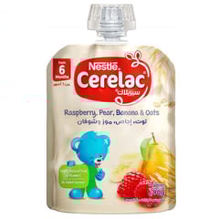Cerelac Raspberry, Pear, Banana & Oat Baby Food 90g
مهروس سيريلاك توت، إجاص، موز وشوفان 90 جم