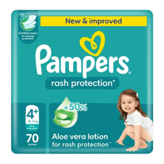 Pampers Mega Aloevera Care (+4) 70 Pieces