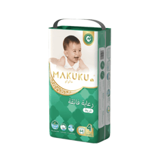 Makuku Pro Care Tape Diapers (4) 44 Pieces
ماكوكو برو كير حفاضات بشريط لاصق (4) 44 حفاض