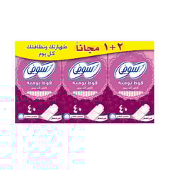 Sofy Pure Pantyliner Unscented Regular (2+1) 40 Pcs