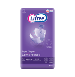 Lifree Tape Adult Diaper Medium Jumpo Pack 30 Pieces