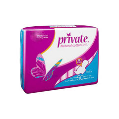 Private Super With Wings 50 Pads