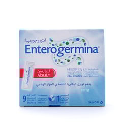 Enterogermina 6 Billion / 2g Probiotics 9 Sachets
إنتيروجيرمينا بروبيوتك 6 مليارات / 2 جم 9 أكياس