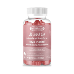 Mothernest Myo-Inositol & Evening Primrose 50 Gummies
مذرنيست ميو اينستول مع زهرة الربيع المسائية 50 حبة للمضغ