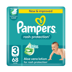 Pampers (3) Medium 6-10 Kg Mega Pack 68 Diapers