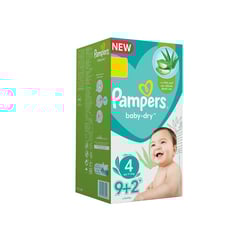 PAMPERS (4) baby dry 9-14 kg box (9+2) diapers
