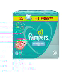 بامبرز كومبليت كلين مناديل مبللة للأطفال 2+1 مجانا 192 قطعة
