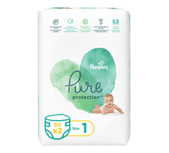 بامبرز نقي مقاس (1) مولود جديد عبوة اقتصادية 50 حفاضة
