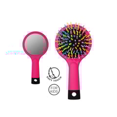 Intervion Hairbrush Twsted Pins W Mirror