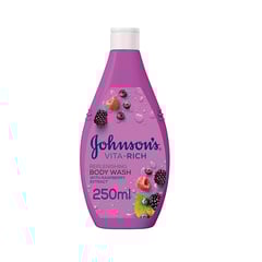 Johnson`s Vita-Rich Body Wash Replenishing With Raspberry Extract 250 ml
جونسون غسول الجسم فيتا ريتش لتجديد البشرة بخلاصة التوت 250 مل