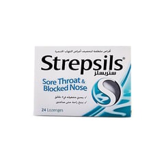 Strepsils Sore Throat&Blocked Nose 24 Lozenges