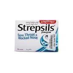 Strepsils Sore Throat&Blocked Nose 36 Lozenges