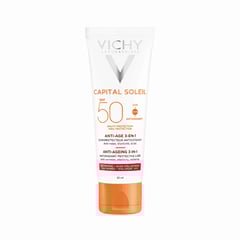Vichy Capital Soleil 3 In 1 Anti-Age Cream SPF50 - 50 ml
فيتشي كابيتال سولاي واقي شمس كريم مضاد للتجاعيد بمعامل حماية من الشمس 50 - 50 مل