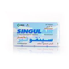 SINGULAIR PAEDIATRICS 5MG 28 CHEWABLE TABLETS