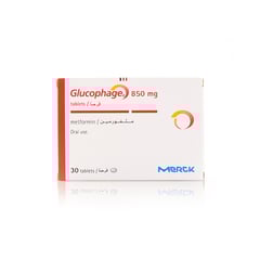 GLUCOPHAGE 850 MG 30 TABLETS
