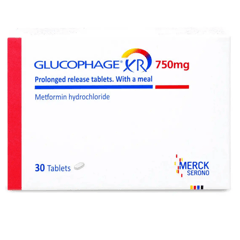 GLUCOPHAGE XR 750mg 30 Tablets