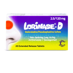 Lorinase-D 2.5/120 mg 20 Tablets