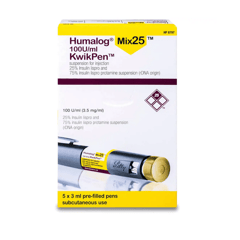 Humalog Mix 25 IU KwiKpen 5 Pens