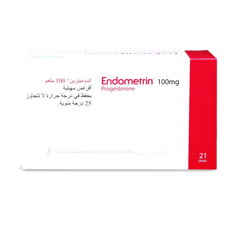 Endometrin 100 mg 21 Vaginal Tablets