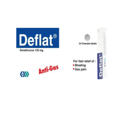 Deflat 120 mg 24 Chewable Tablets