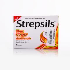 STREPSILS GINGER WARM 16 LOZENGES
