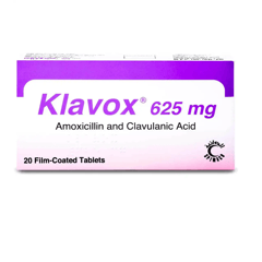 Klavox 625 mg 20 Tablets 
