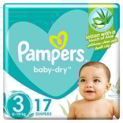 PAMPERS SIZE (3) MEDIUM  4-9 KG 17 DIAPERS