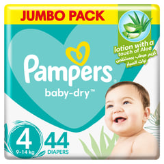 PAMPERS SIZE (4) LARGE 7-14/9-14 KG 44 DIAPERS