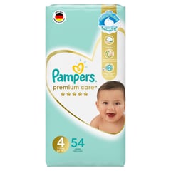 PAMPERS PREMIUM CARE (4) 9-14 KG MEGA PACK 54 DIAPERS