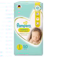 PAMPERS PREMIUM CARE SIZE (1) NEWBORN 2-5 KG 50 DIAPERS