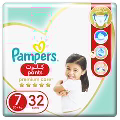 Pampers Premium Care Pants Size (7) 20+kg 32 Diapers