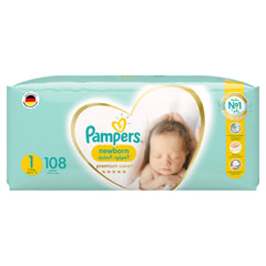 Pampers Premium Care Diapers Size (1) Newborn 2-5Kg 108 Diapers