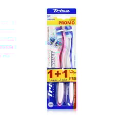 TRISA TOOTH BRUSH COMFORT WHITE MEDIUM PROMOTION 1+1