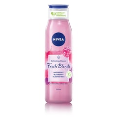 NIVEA Fresh Blends Refreshing Shower Gel Raspberry Blueberry Almond Milk, 300 ml