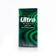ULTRA CONDOM RIBBED 12 PIECES