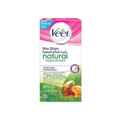 VEET NATURAL WAX STRIPS ALL SKIN TYPES 20 STRIPS