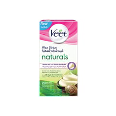 VEET NATURAL WAX STRIPS NORMAL SKIN 20 STRIPS