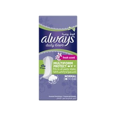 ALWAYS PANTYLINER MULTIFORM PROTECT NORMAL FRESH SCENT 20 PCS