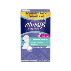 ALWAYS PANTYLINER COMFORT PROTECT WRAPPED NORMAL 40