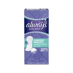 ALWAYS PANTYLINER COMFORT PROTECT FEXIBLE NORMAL 20 PCS