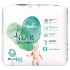 Pampers Pure Protection Size (4) 9-14kg 28 Diapers