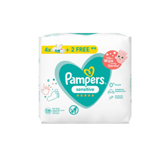 Pampers Baby Wipes Sensitive 56 Wipes - Pack of 4+2 336 pcs
