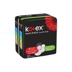 كوتكس ماكسي حفائض نسائية كبيرة بالأجنحة 30 قطعة